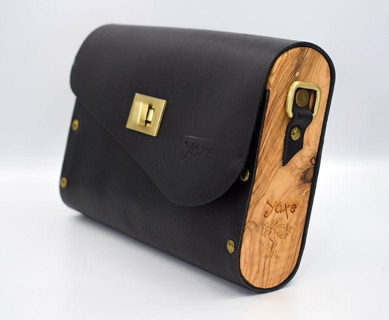 Black wooden bag best sale